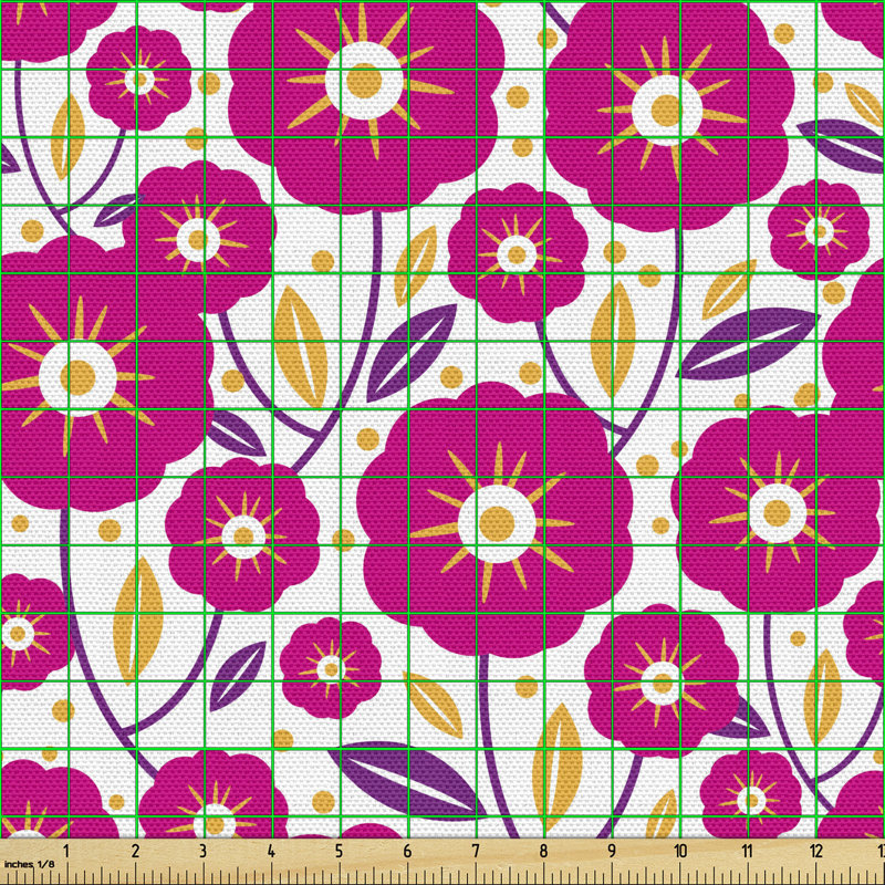 Cheenou Blooming Flowers and Leaves Multi-purpose Fabric
