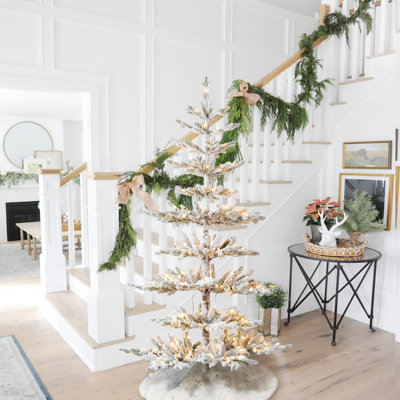 Johvan Slender Green Most Realistic Fir Christmas Tree with LED Lights