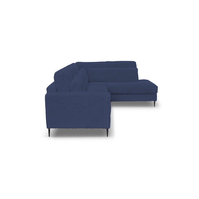 Edelare 4 Seater Corner Sofa , Blue, Right