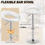Reimer Swivel Upholstered Adjustable Height Bar Stool with Steel Frame-84164968