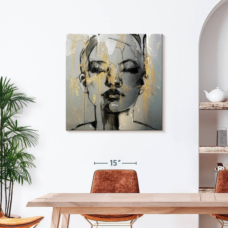 Impression sur toile Modern Portrait, H 36 po x l 36 po x P 1,25 po