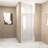 Pivot Shower Door, Brushed Nickel Aluminum Frame, Half Frame ,1/4"(6Mm) Tempered Glass Explosion Proof Film-121059838