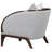 Houston Bouclé Accent Chair - Pebble Gray/Walnut