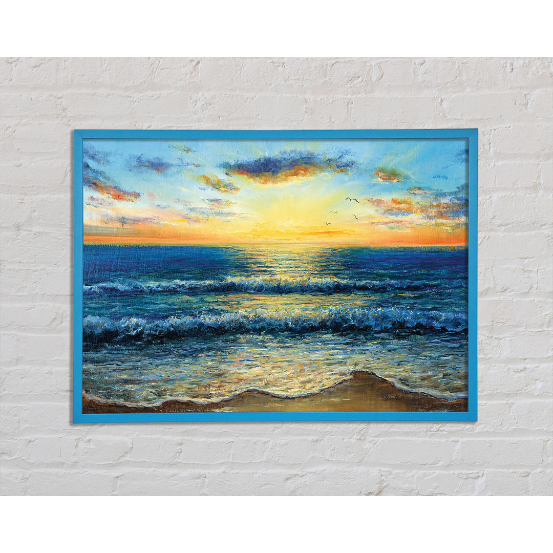 Gerahmtes Leinwandbild Painting Of The Perfect Sunset