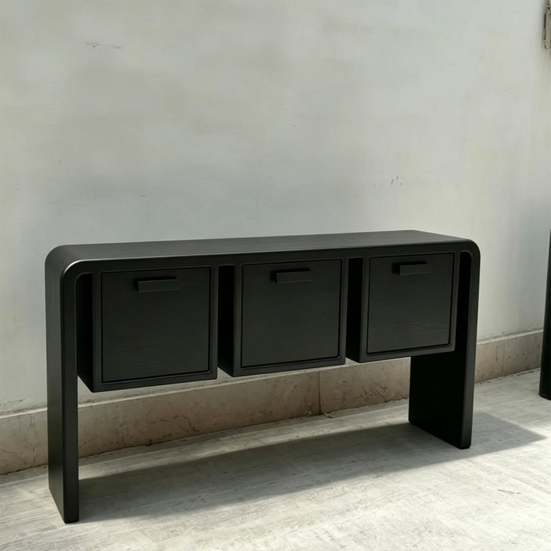 Console Mid-Century, 31.5" H x 63" W x 15.7" D