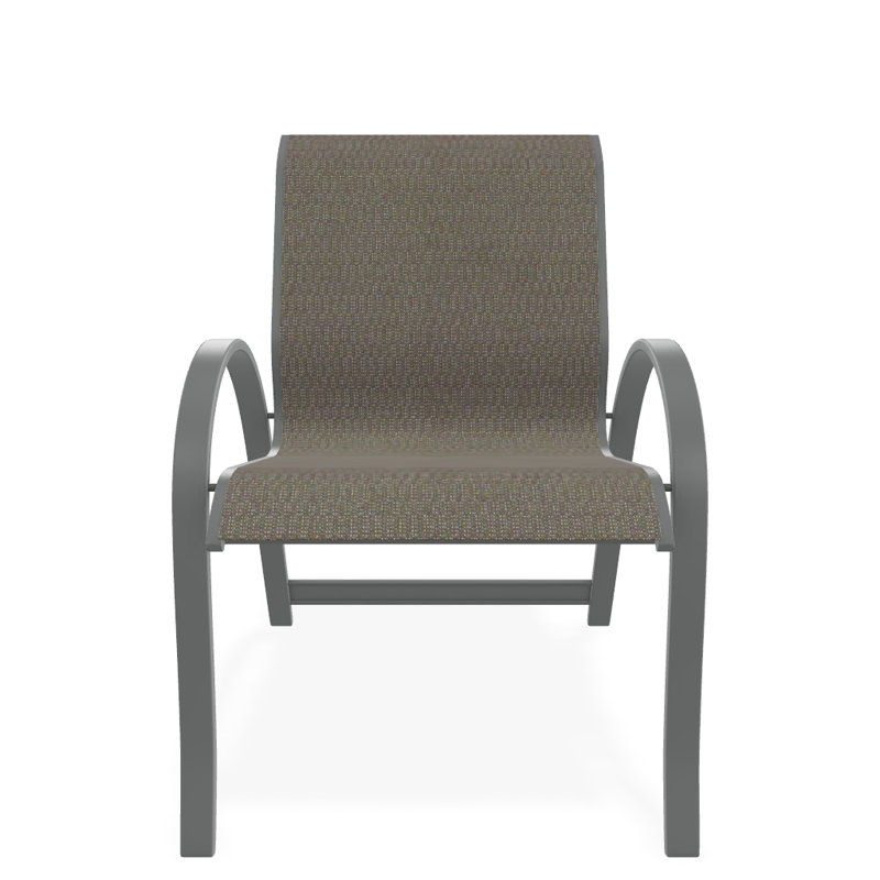 Aruba Stacking Patio Dining Armchair, Fiesta, Graphite