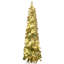 4/6/7FT Prelit Pencil Artificial Christmas Tree With Snow Flocked Branches & 100 Warm White Or Colourful LED Lights-1859995292-1859995283