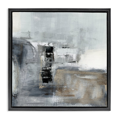 Cadre flottant d'abstraction monochrome Still Waters, design par Susan Jill