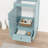 18" Freestanding Small Bathroom Vanity Base Only, Sink Not Included, Decorative Wavy Edge-108213529