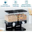 Distributeur compact d'aliments secs à double contrôle, double sortie pour le rangement des grains de cuisine