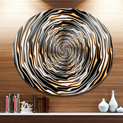 «Rotating Fractal, Abstract Design», reproduction d'impression sur métal