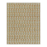 Rug & Kilim’S Block Print Rug Design With Pink And Green Floral Patterns