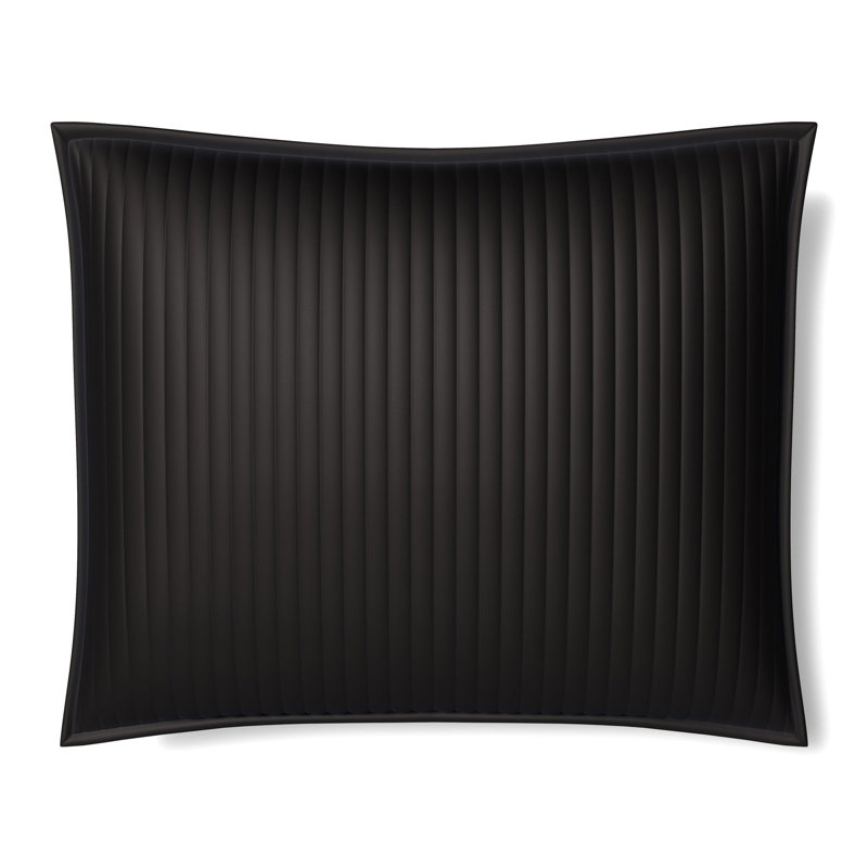 Quilted Silk Channel Pillow, 30"H x 36"W, Charcoal