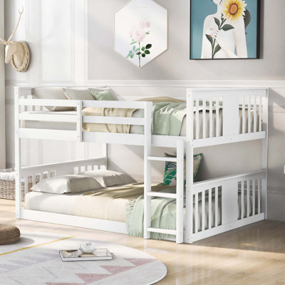 Full Over Full Bunk Bed With Ladder
