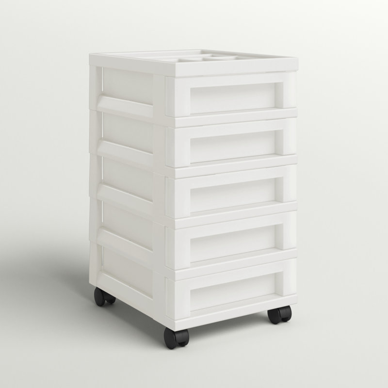 Diego 5 Drawer Storage Chest, White