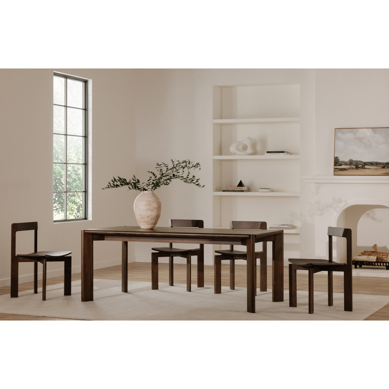 Leola Brown Ash Low Back Side Chair Set