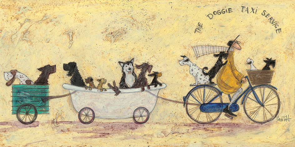 The Doggie Taxi Service by Sam Toft - Art Print