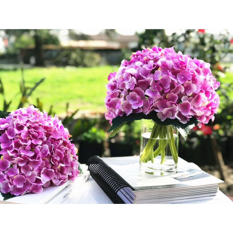 Silk Hydrangea Arrangement, Purple