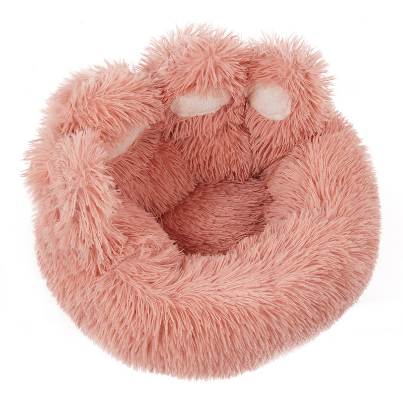 Creative Cute Bear Paw Dog and Cat Bed, Pink, 20 cm H x 70 cm W x 70 cm D