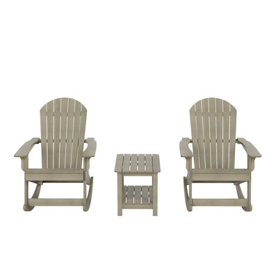 Ensemble de 2 chaises berçantes avec table Arrirack Adirondack Arrlo