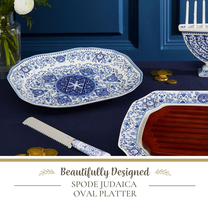 Spode Judaica Oval Platter 14"
