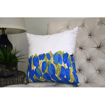 Sunset Tulip Floral Reversible Throw Pillow