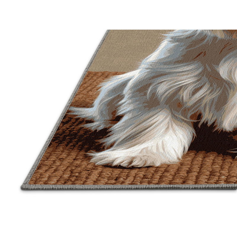  Tapis blanc lavable West Highland Dogs Terrier, Rectangulaire 2 pi x 3 pi