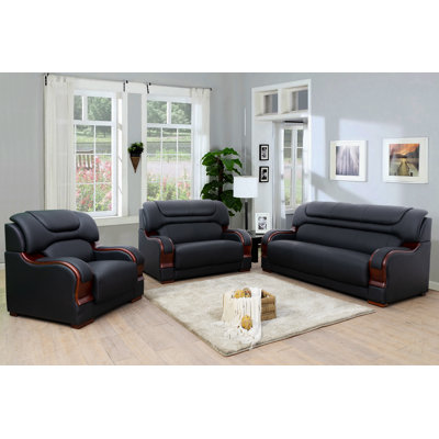 3 - Piece Leather Living Room Set