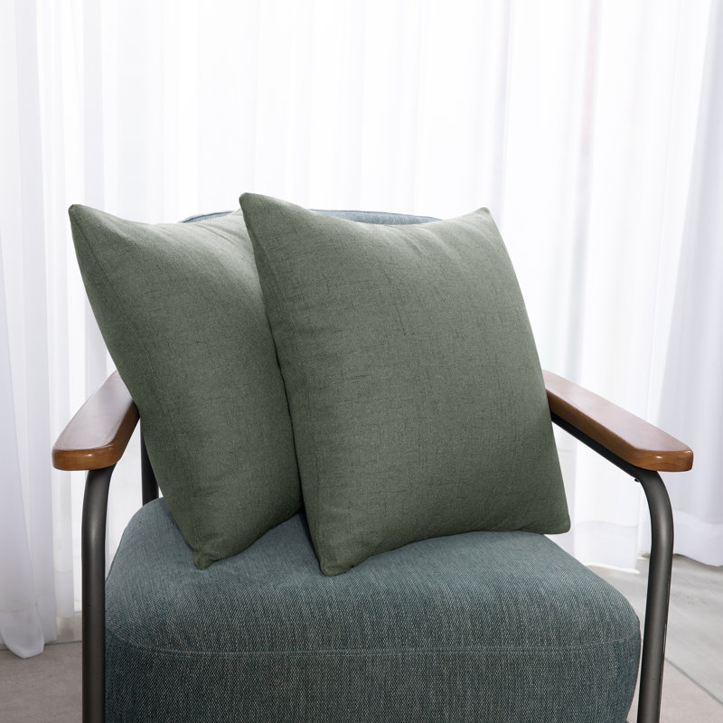 Cynne Square Throw Pillow Cover, Forest Green, 40cm H x 40cm W x 1cm D