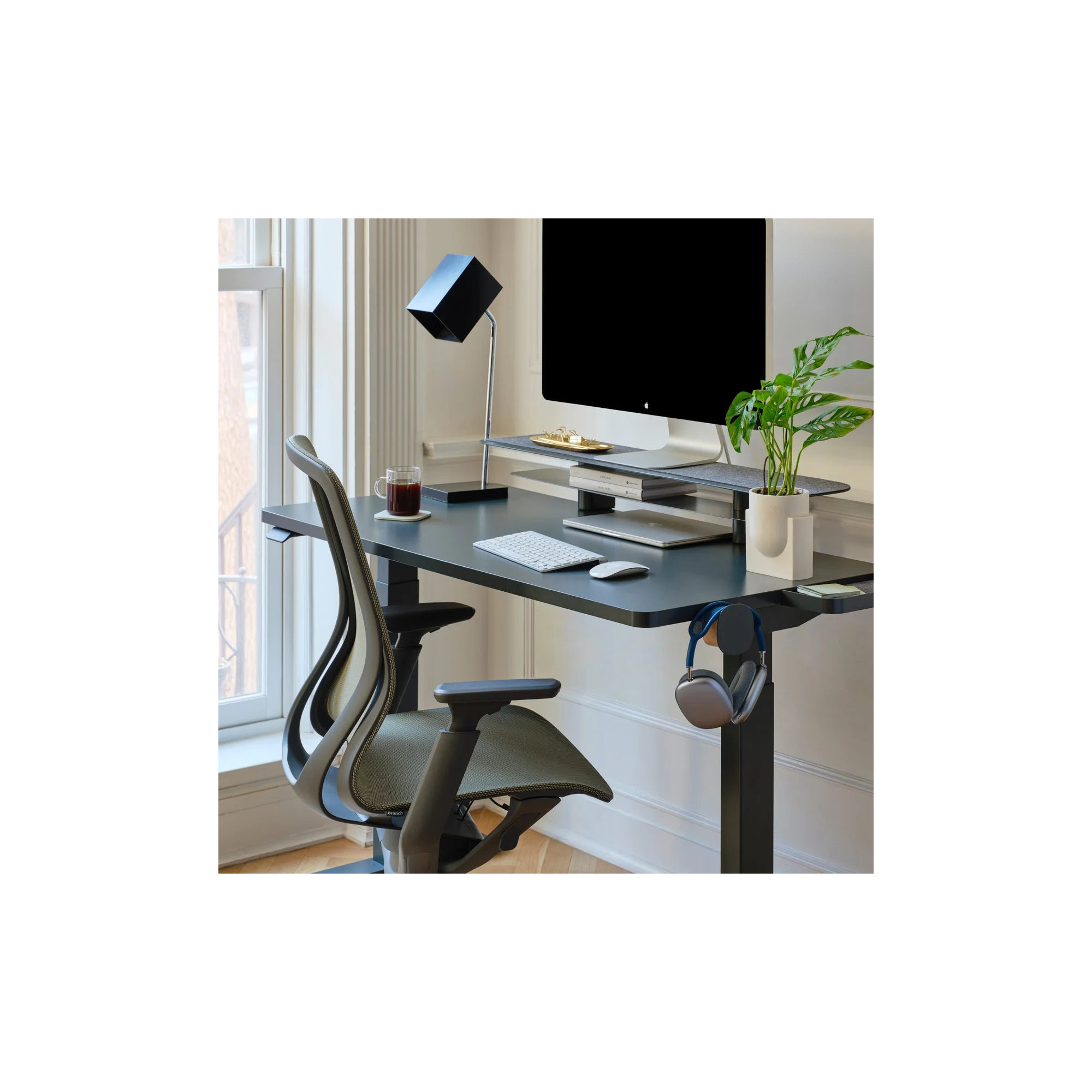 Duo Standing Desk, Charcoal, 47.3" H x 48" W x 24" D, Charcoal