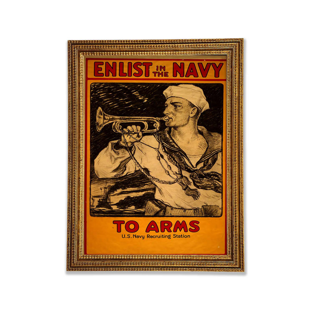 Enlist In The Navy - Einzelner Bilderrahmen Kunstdrucke