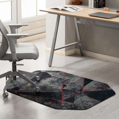  Cracked Ice Octagon Non-slip Desk Chair Mat