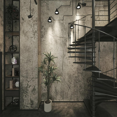 Peel And Stick Textured Gray Concrete Wallpaper - Industrial Matte Vinyl Contact Paper For Counters, Backsplash, And Accent Walls