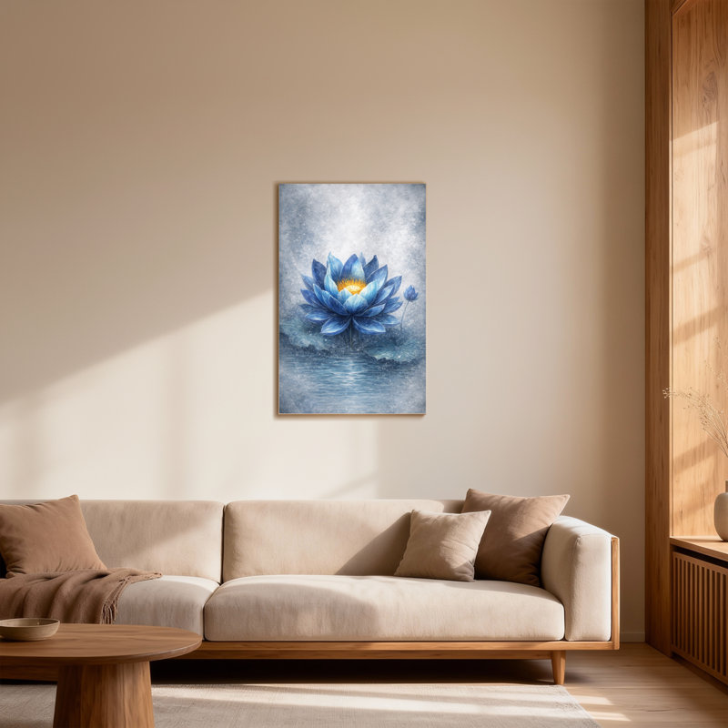 Plantes et fleurs, fleur de lotus bleue, art de la réflexion de l'eau