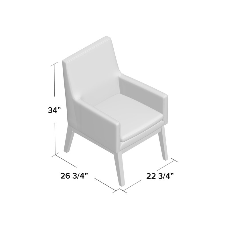 Derrickson Upholstered Armchair, Light Grey Linen