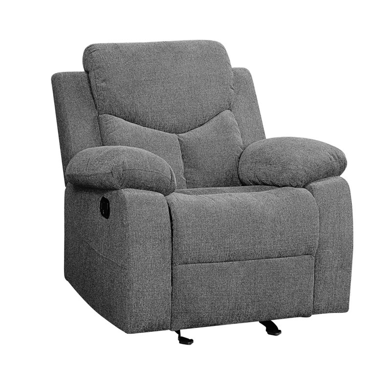 Surface de vie inclinable en chenille grise 3 pièces - Chambre confortable et moderne, tendance