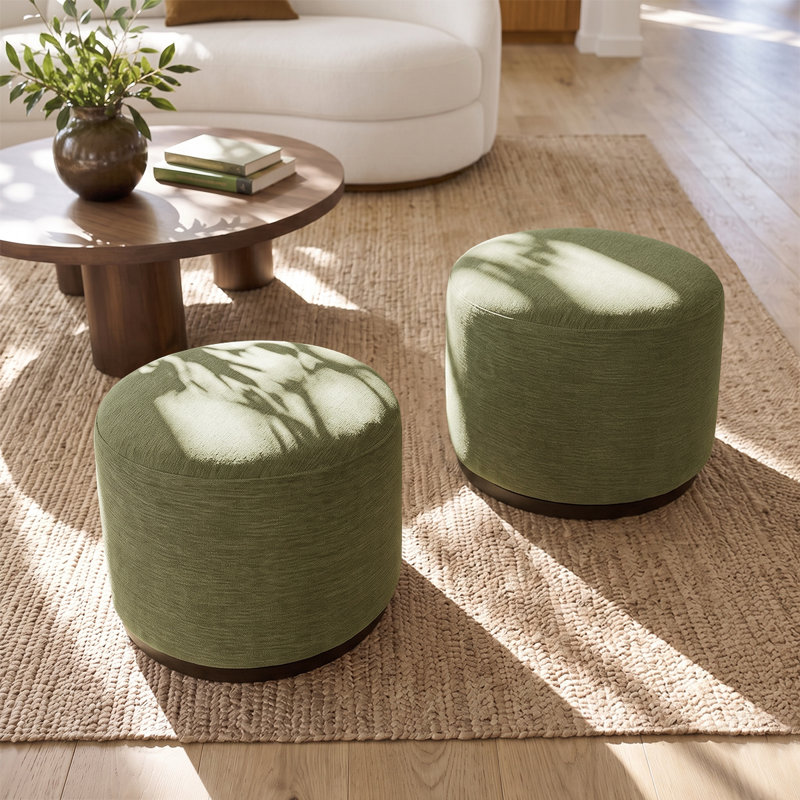Repose-pieds rond 22,5 po, ensemble de 2, Vert