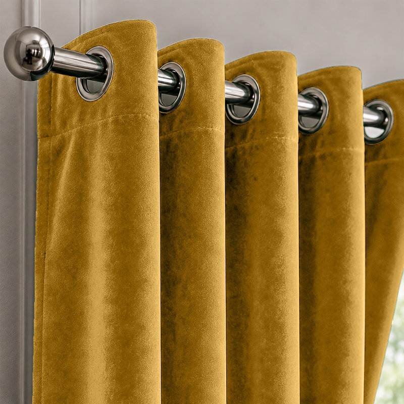 Velvet Room Darkening Curtain Panel Pair, 168 cm X 228 cm