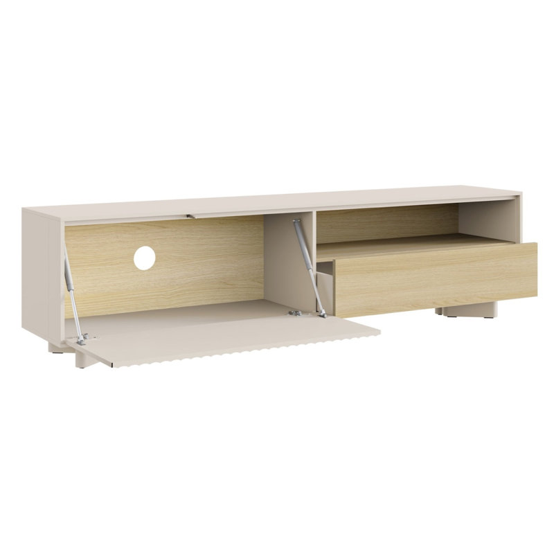 Unfinished TV Stand, 175, Fluted Front