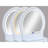 3Pc Vanity Table And Stool Set Built-In Led-Lit Mirror Matching Cushioned Stool Gold-Accented Handles Wooden Home Furniture-1875730130