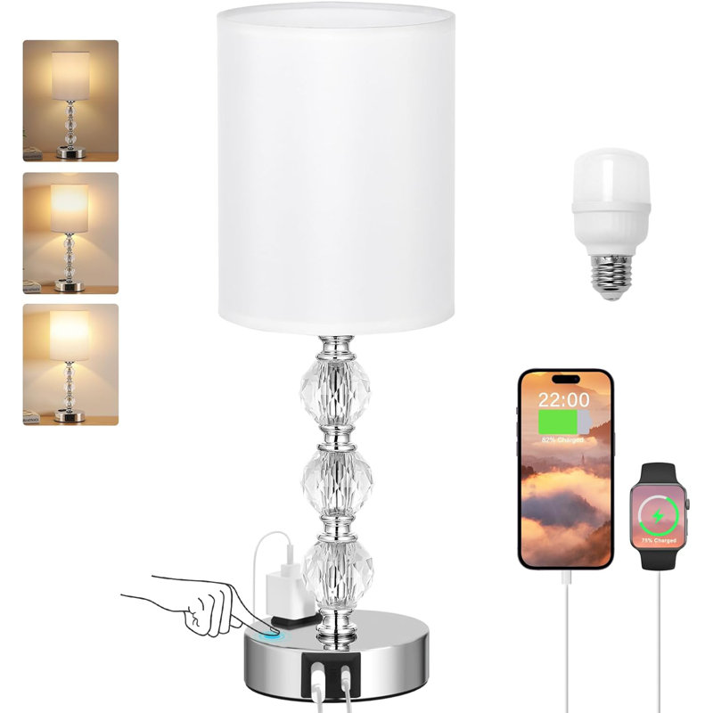 Lampe de table USB Eldana, Blanc