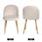 Modern Dining Chair Velvet Chairs, Dining Table Chairs Upholstered Chairs with Backrest Wooden Style Metal Legs for Dining Room, Living Room, Restaurant Cafe-97838301