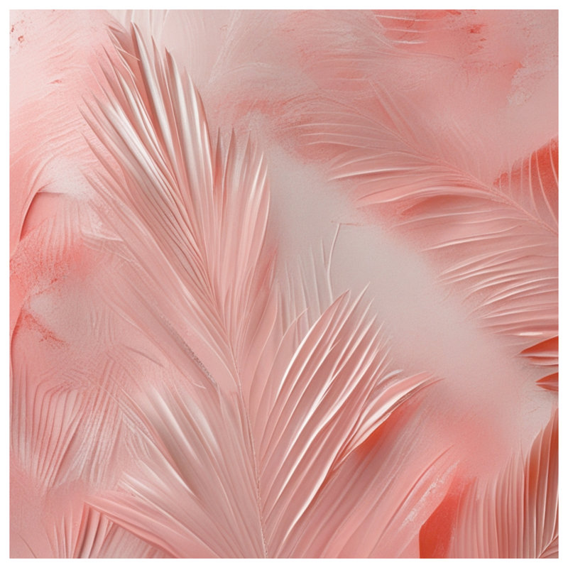Couvertures de feuilles de palmier roses, L 60 po x H 80 po