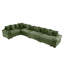 Canapé modulaire surdimensionné surdimensionné en nuage, canapé-lit modulaire convertible avec accoudoirs très larges, 18 coussins décoratifs en velours côtelé de qualité supérieure, conception ergonomique, assemblage facile, pour étude-1401138813