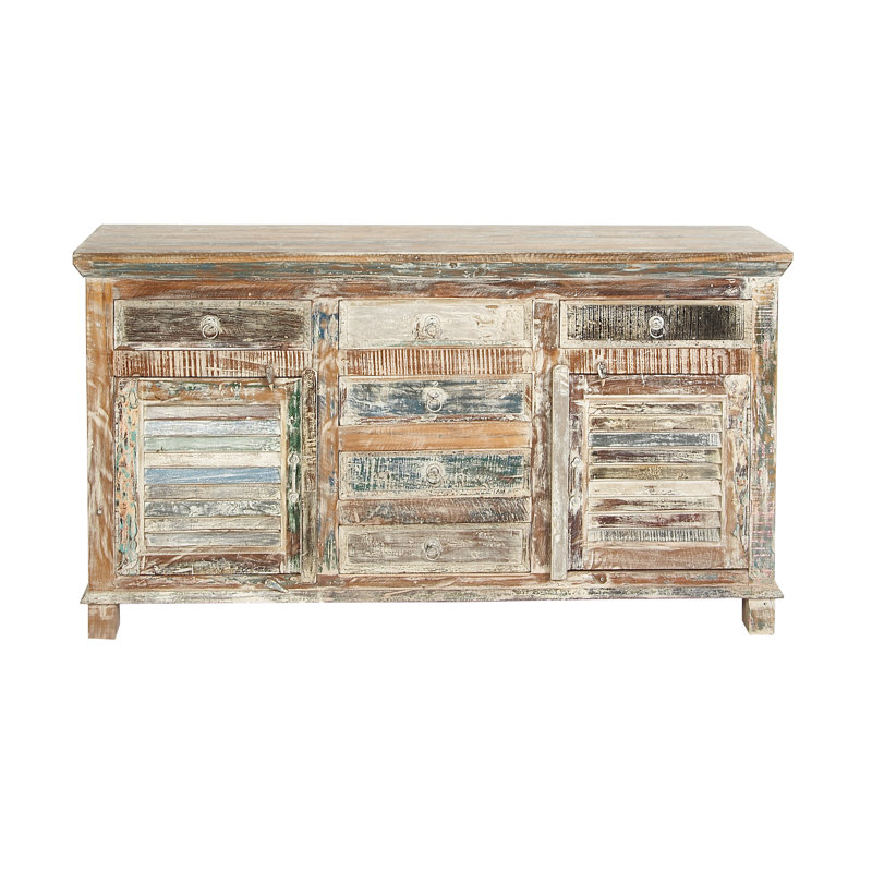 Armoire brun foncé à 1 tiroir et 2 portes Almudena