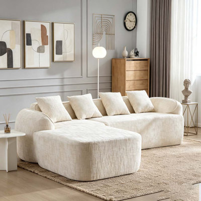 L-Shaped Compressed Sofa
