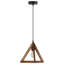 Luminaire suspendu 12 po en métal et bois de manguier l 12 po Blake