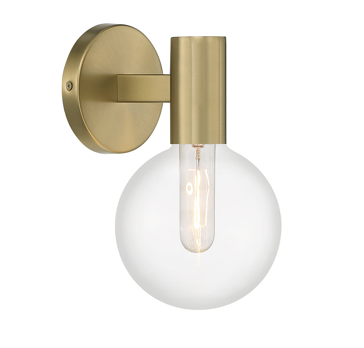 Romi Single Light Armed Sconce, Brass