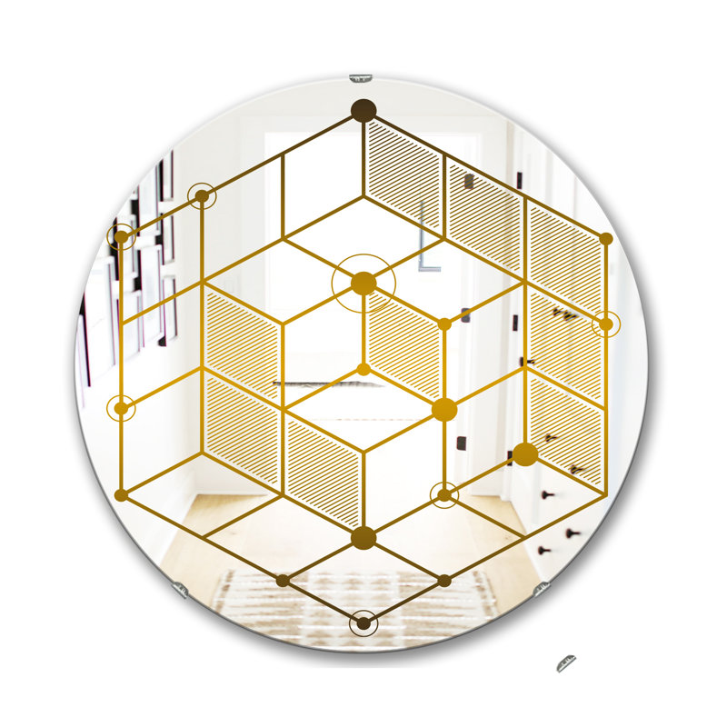 Miroir d'appoint mural sans cadre Capital Glam, H 23,6 po x l 23,6 po