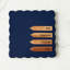 Scalloped Square Cheese Board with Cheese Markers - Navy Blue-67680606